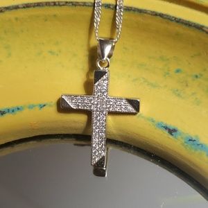 0.20ctw Diamond Cut Sapphire Cross